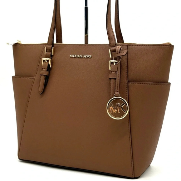 Michael Kors Large Charlotte TZ Tote Bag Luggage - Picture 1 of 11